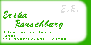 erika ranschburg business card